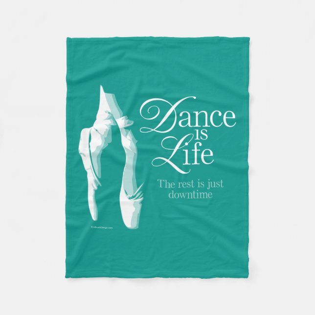 Dance Is Life Fleece Blanket (Front)