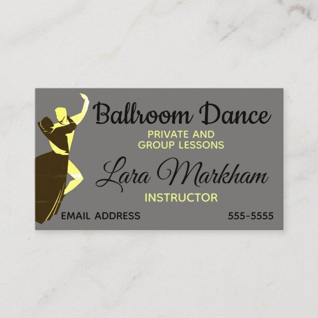 Dance Lessons Business Card (Front)