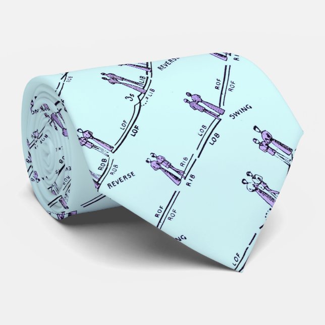 Dance Lessons Neck Tie (Blue) (Rolled)