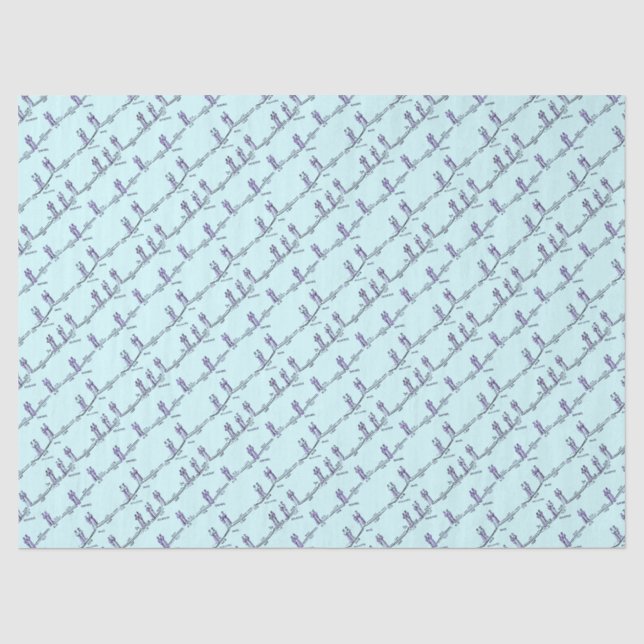 Dance Lessons Tissue Paper (Blue) (Front)