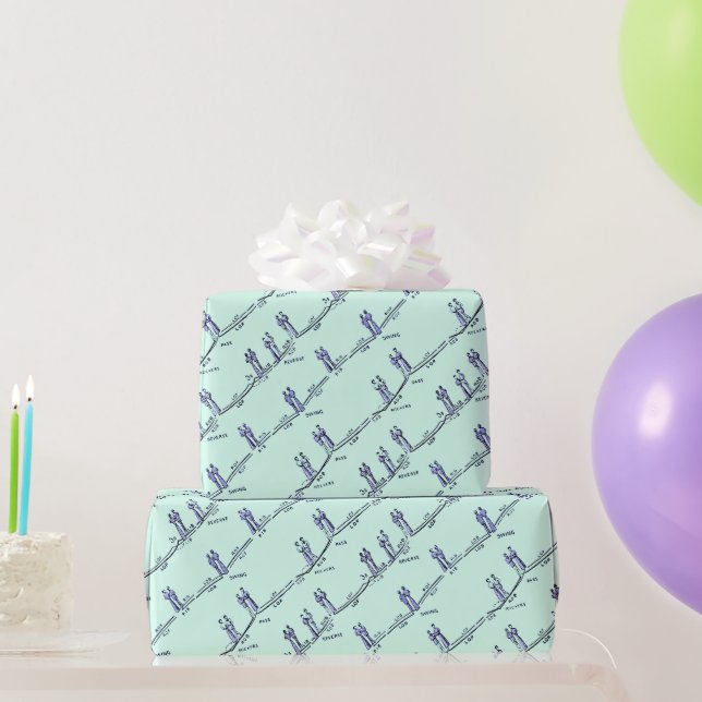 Dance Lessons Wrapping Paper (Green) (Party Gifts)