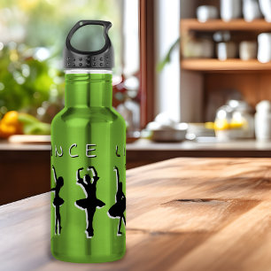 Dance Life Ballerinas Apple Green Water Bottle