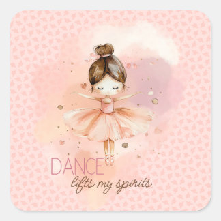 Dance Lifts My Spirits Pink Ballet stickers