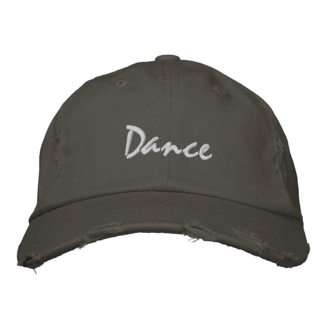 Dance Light Text  Embroidered Hat (Front)