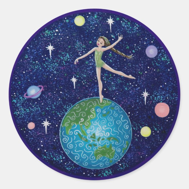 Dance lightly on the Earth my Child Classic Round Sticker (Front)
