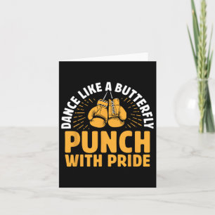 Dance Like A Butterfly Punch With Pride Boxer Spor Card