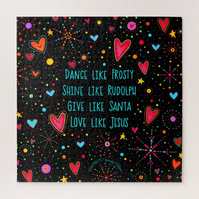 Dance like Frosty Modern Christmas Inspiring Jigsaw Puzzle (Vertical)