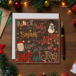 Dance like Frosty Quote Inspirivity Holiday Card