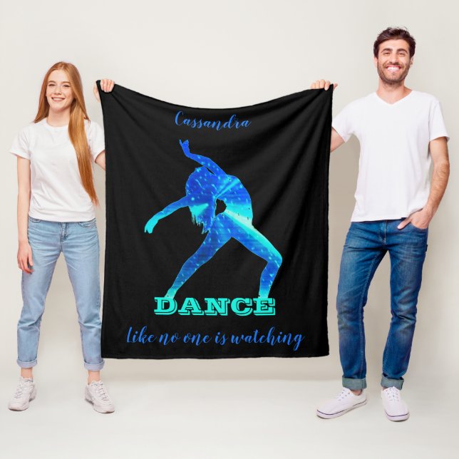 Dance Like no one is Watching Abstract Fleece Blanket (In Situ)