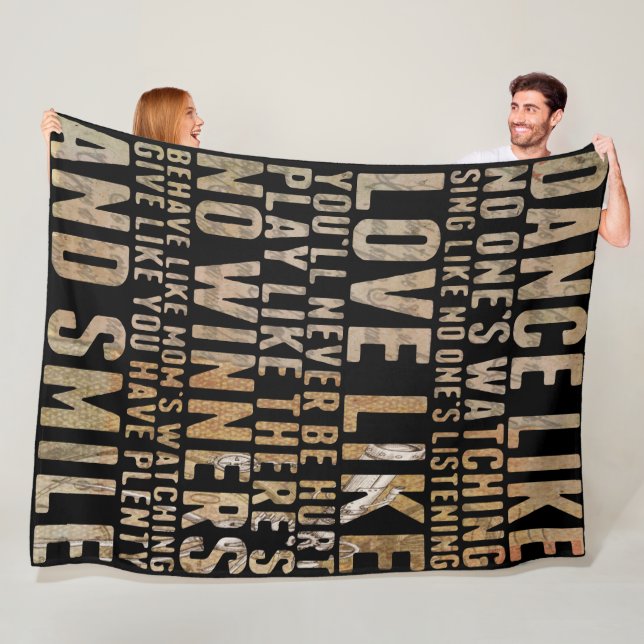 Dance Like No One is Watching Fleece Blanket (In Situ)