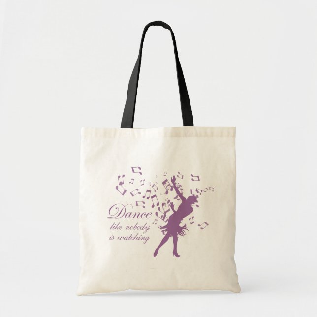 Dance like nobody is watching reusable tote bag (Front)