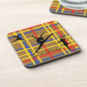 Dance like Piet Mondrian Modern Art Coaster