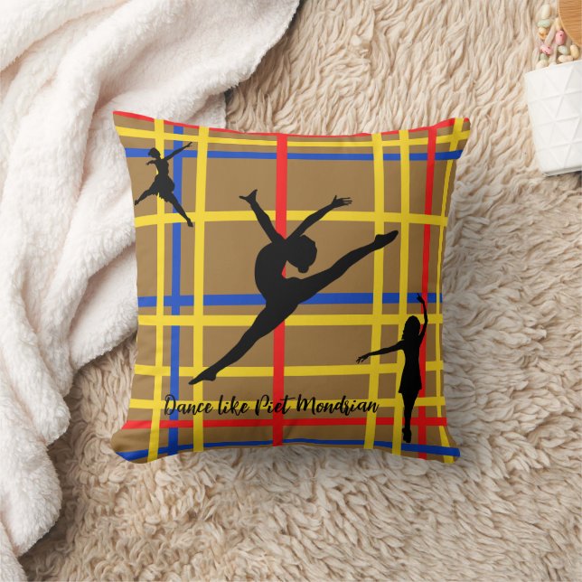 Dance like Piet Mondrian Modern Art  Cushion (Blanket)