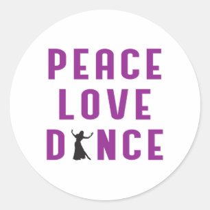 Dance Love Dancing Party Sport Dancer Funny Gift Classic Round Sticker