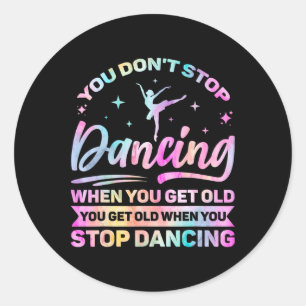 Dance Lover Shirt For Dancers Uni Black Small V-ne Classic Round Sticker