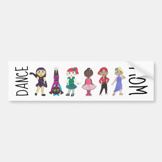 DANCE MOM Ballet Tap Jazz Lyrical Acro Girl Dancer Bumper Sticker (Front)