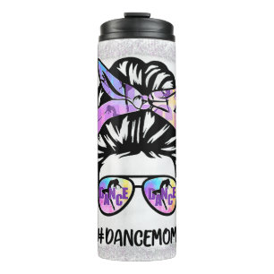Dance Mom Bleached Shirt Dance Life Messy Bun Thermal Tumbler