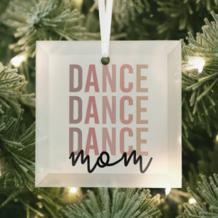 Dance Mom   Dance Mama   Dancer Mama Gifts Glass Tree Decoration