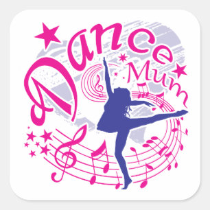 Dance Mom Square Sticker