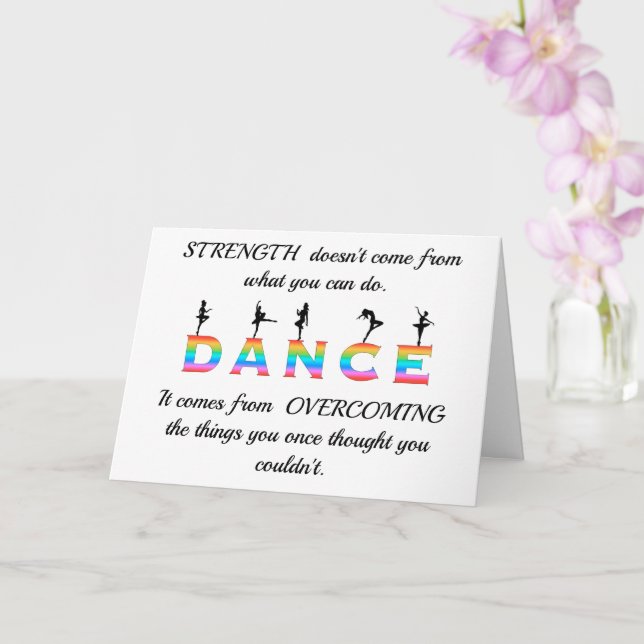 Dance, multi-coloured card (Orchid)
