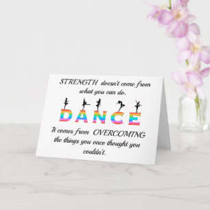 Dance, multi-coloured card