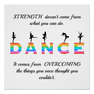 Dance, multi-coloured poster