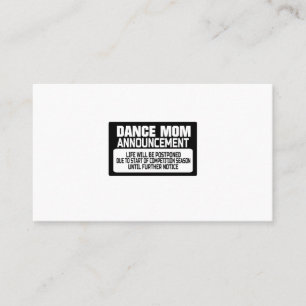 Dance Mum Announcement