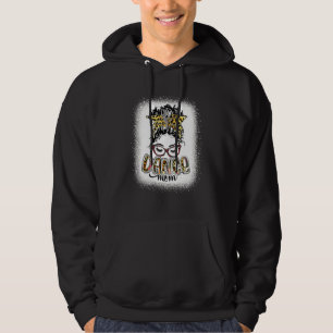Dance Mum Leopard Messy Bun Bleached Women Mother' Hoodie
