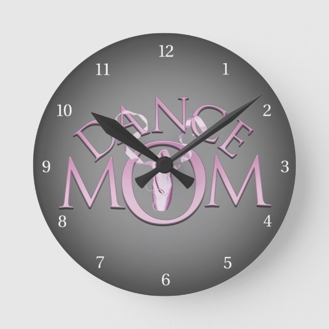 Dance Mum Round Clock (Front)