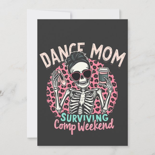 Dance Mum Surviving Comp Weekend Thank You Card (Front)