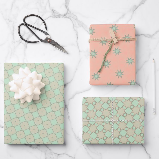 Dance of Colours Wrapping Paper Flat Sheet Set (Front)