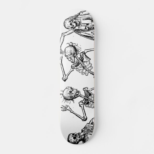 Dance Of Death By Michael Wolgemut 1493 Skateboard (Front)