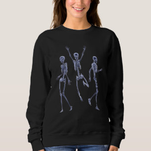 Dance Of Death Macabre Skeleton Skull Spooky Hallo Sweatshirt