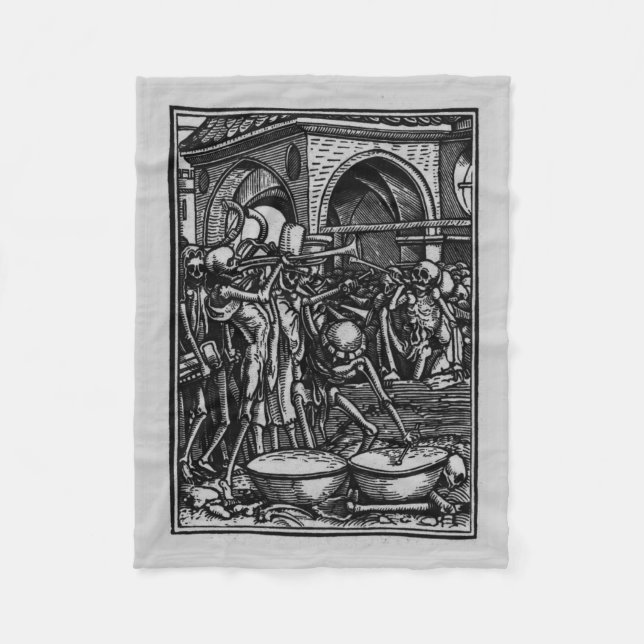Dance of Death | The Bones of All Men Fleece Blanket (Front)