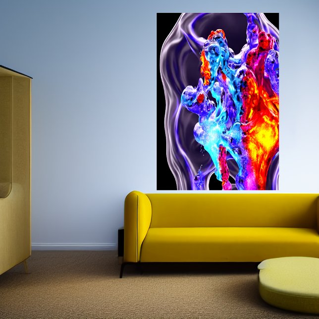 Dance of ice and fire | AI Art  Poster (Creator Uploaded)