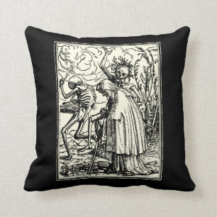 Dance of macabre (Holbein) Cushion