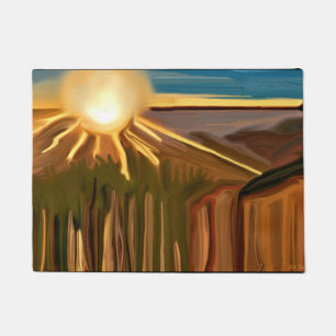 Dance of the Cacti Abstract Art Doormat