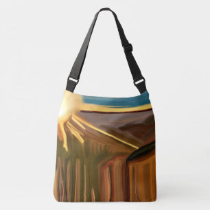 Dance of the Cacti Southwest Abstract Art Crossbody Bag