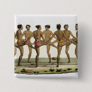 Dance of the Caroline Islanders, plate 22 from 'Le 15 Cm Square Badge