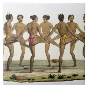 Dance of the Caroline Islanders, plate 22 from 'Le Tile