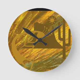 Dance of the Desert Diety Round Clock