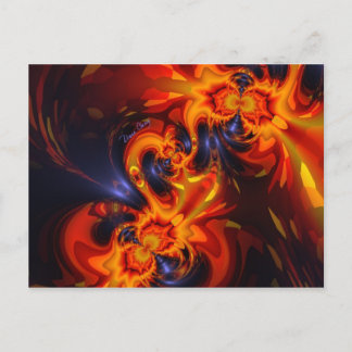 Dance of the Dragons - Indigo & Amber Eyes Artist Postcard