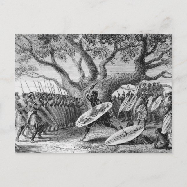 Dance of the Landeens, or Zulus Postcard (Front)
