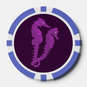 Dance Of The Seahorses (Purple) Poker Chips