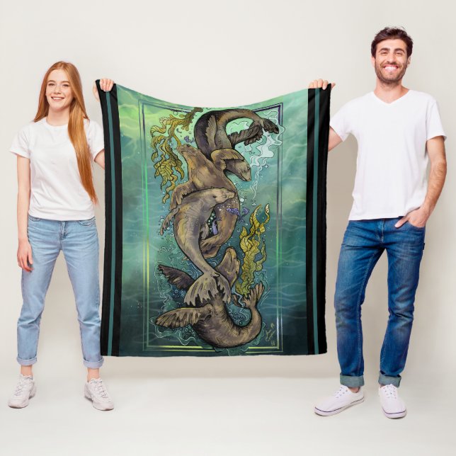 Dance of the Selkies Fleece Blanket (In Situ)