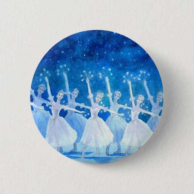 Dance of the Snowflakes Button (customisable) (Front)