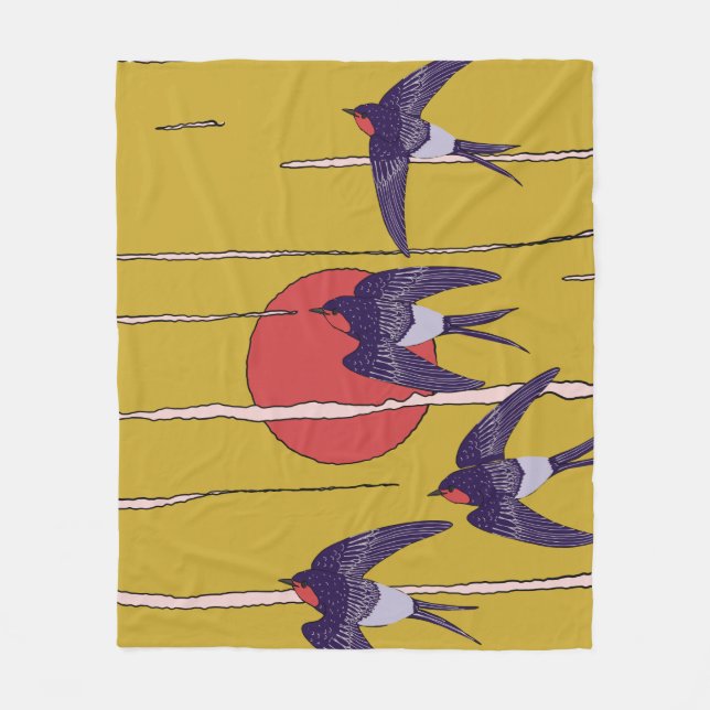 Dance of the Swallows Fleece Blanket (Front)