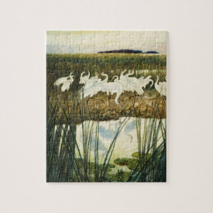Dance of the Whooping Cranes by N. C. Wyeth Jigsaw Puzzle