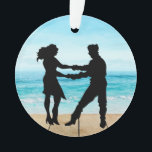 Dance Ornament - Beach Shag Dancing<br><div class="desc">I hope you'll enjoy this as an ornament for your tree, a year round trinket to hang in your home, a gift for your shag dancing friends ... you name it! I did pay the fees for Extended Licenses to get the dock and ocean to give it that shag feel,...</div>
