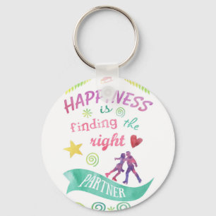Dance Partner Ice Skate Design Key Ring